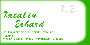 katalin erhard business card